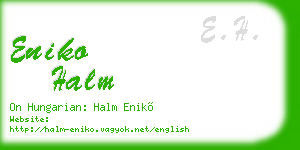 eniko halm business card